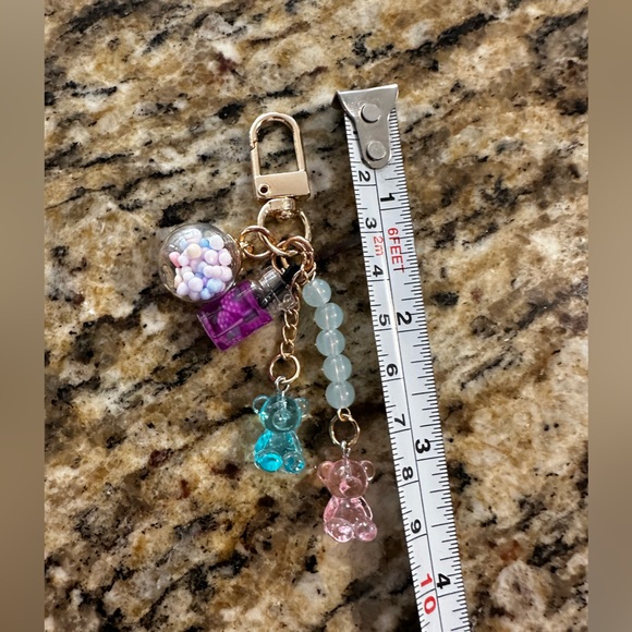 Colorful Charm Keychain with Bear and Bottle - Picture 5 of 5
